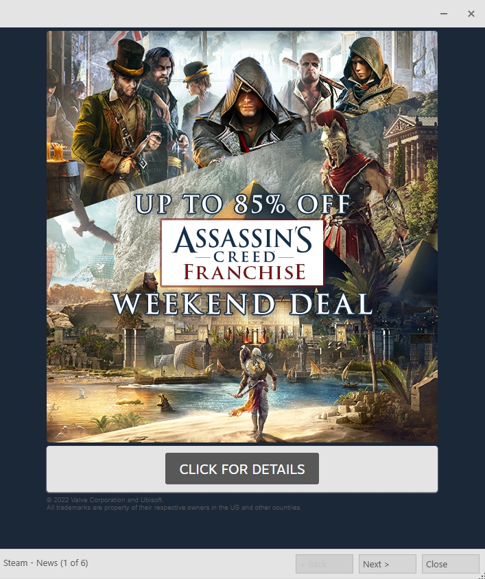 steam news pop up