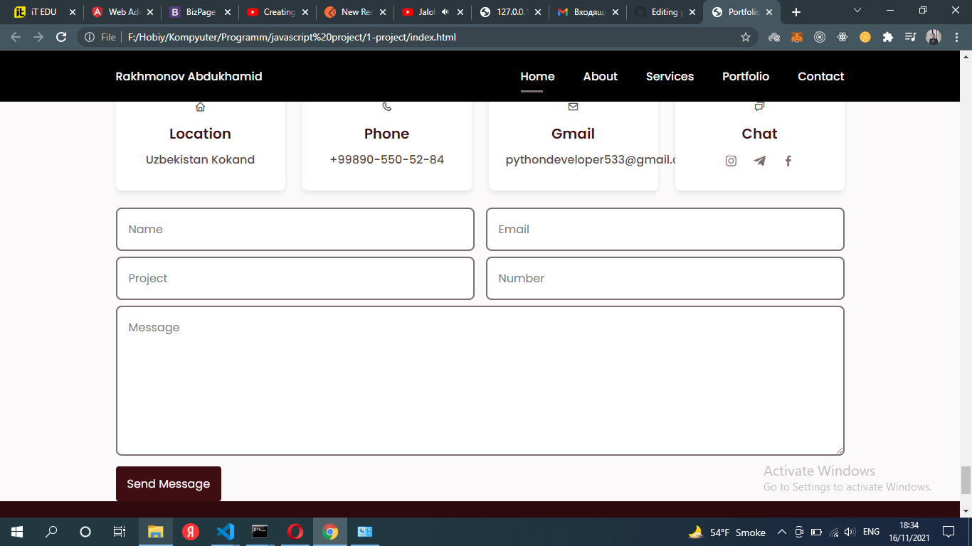 github - ahmed-o chakraportfolio: https: Images... GitHub - AbdulhamidRaxmonov/portfolio_html