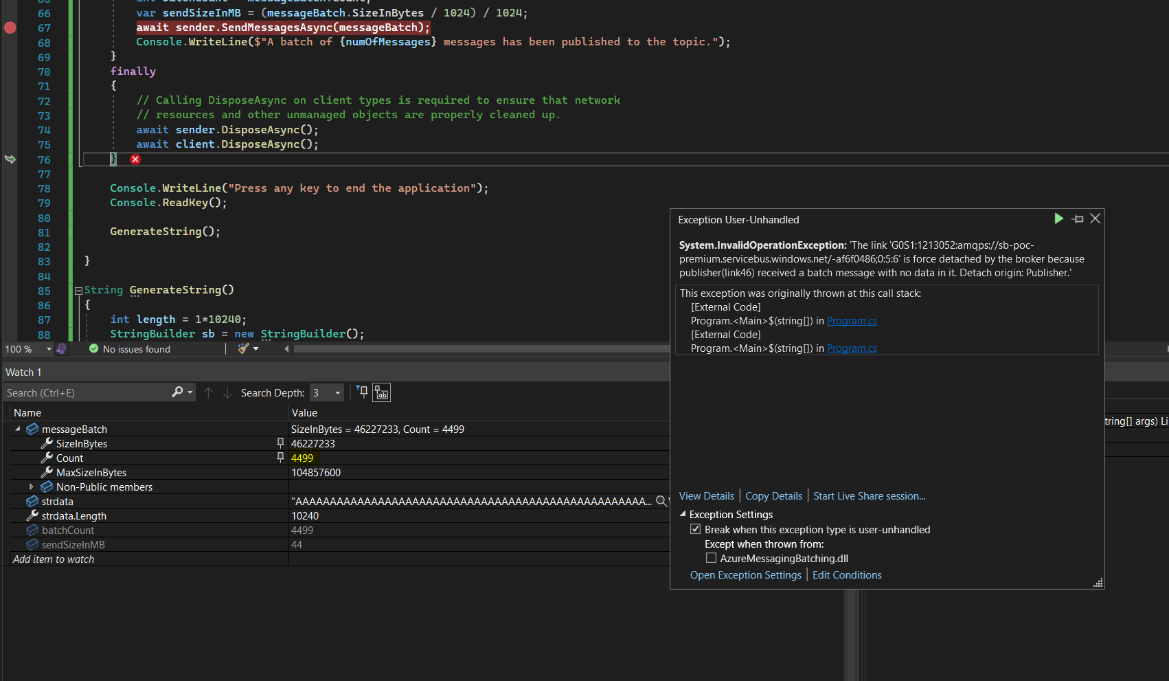 Issues with Service Bus Sdk · Issue #25381 · Azure/azure-sdk-for-net ...