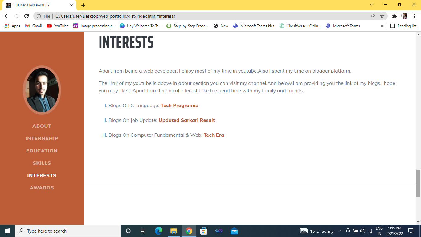 GitHub - sudarshan57/sudarshanpandey: This is my Portfolio