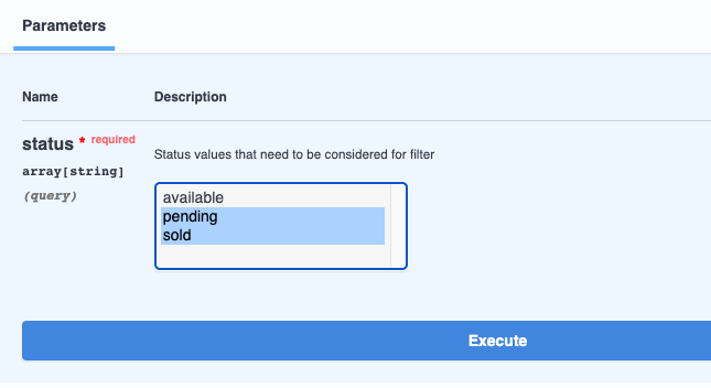 List of String parameter with multiselect not working in swagger 3.0.0 ...