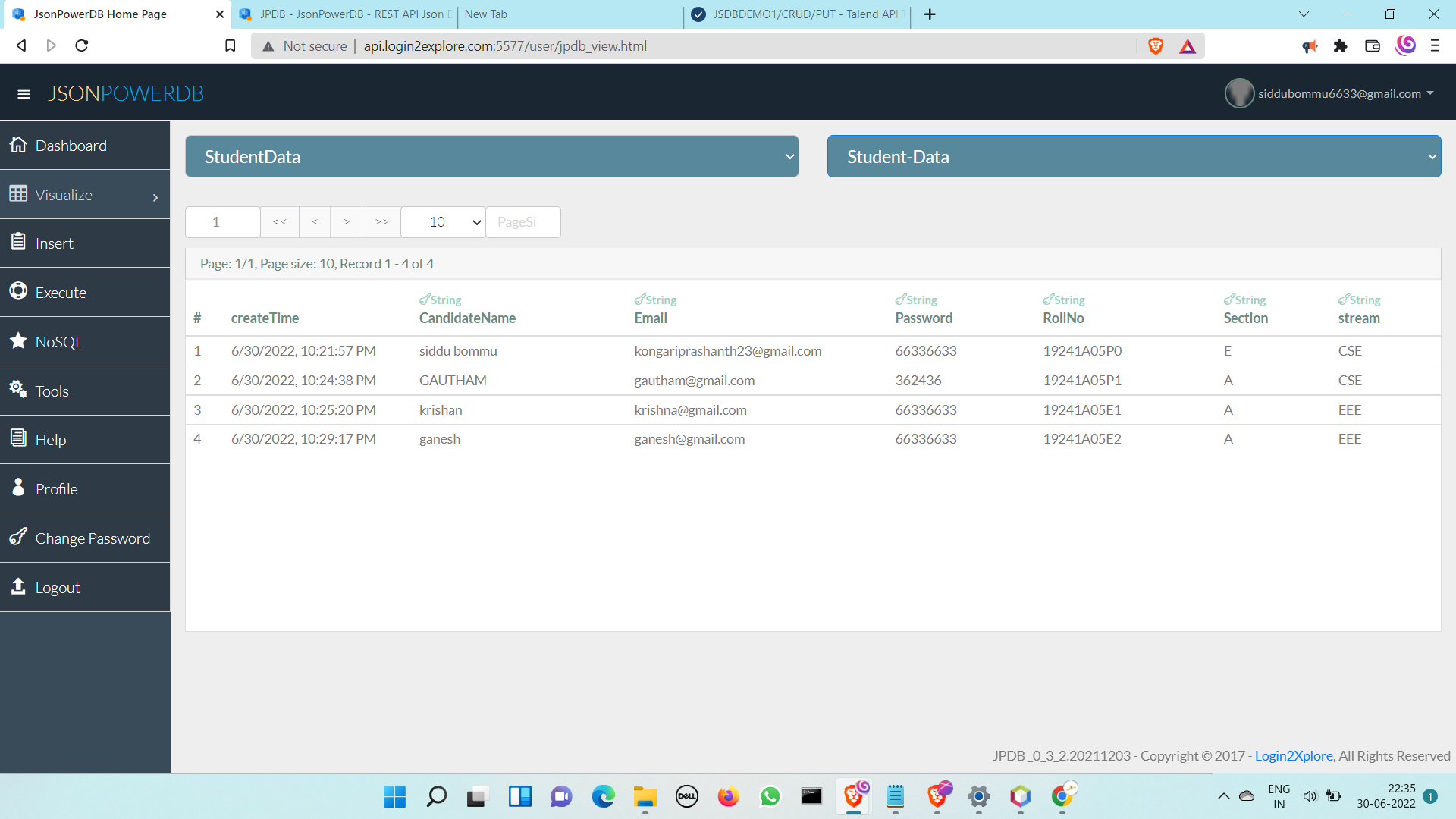 GitHub - Siddhardhabommu/stduentdatabase: from login2explore