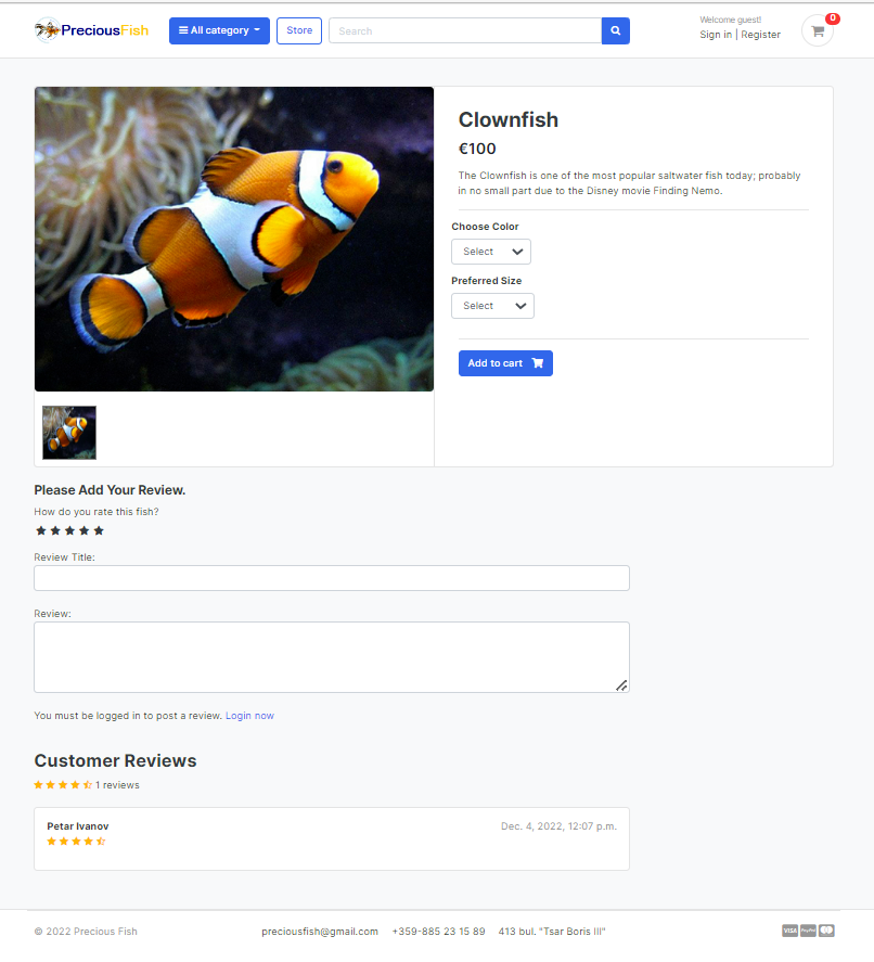 GitHub - LachezarStamenov/online-fish-shoping-platform