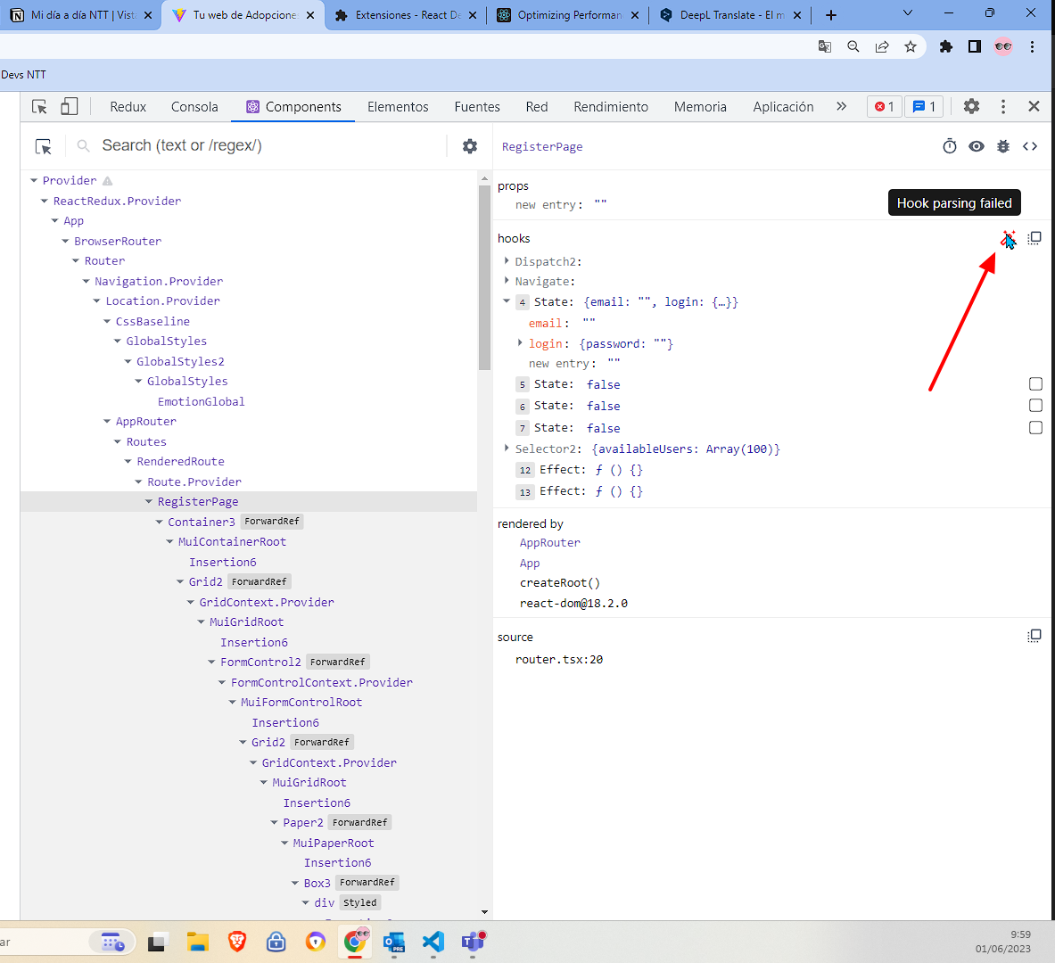 error to display the names of the hooks. · Issue 26885 · facebook