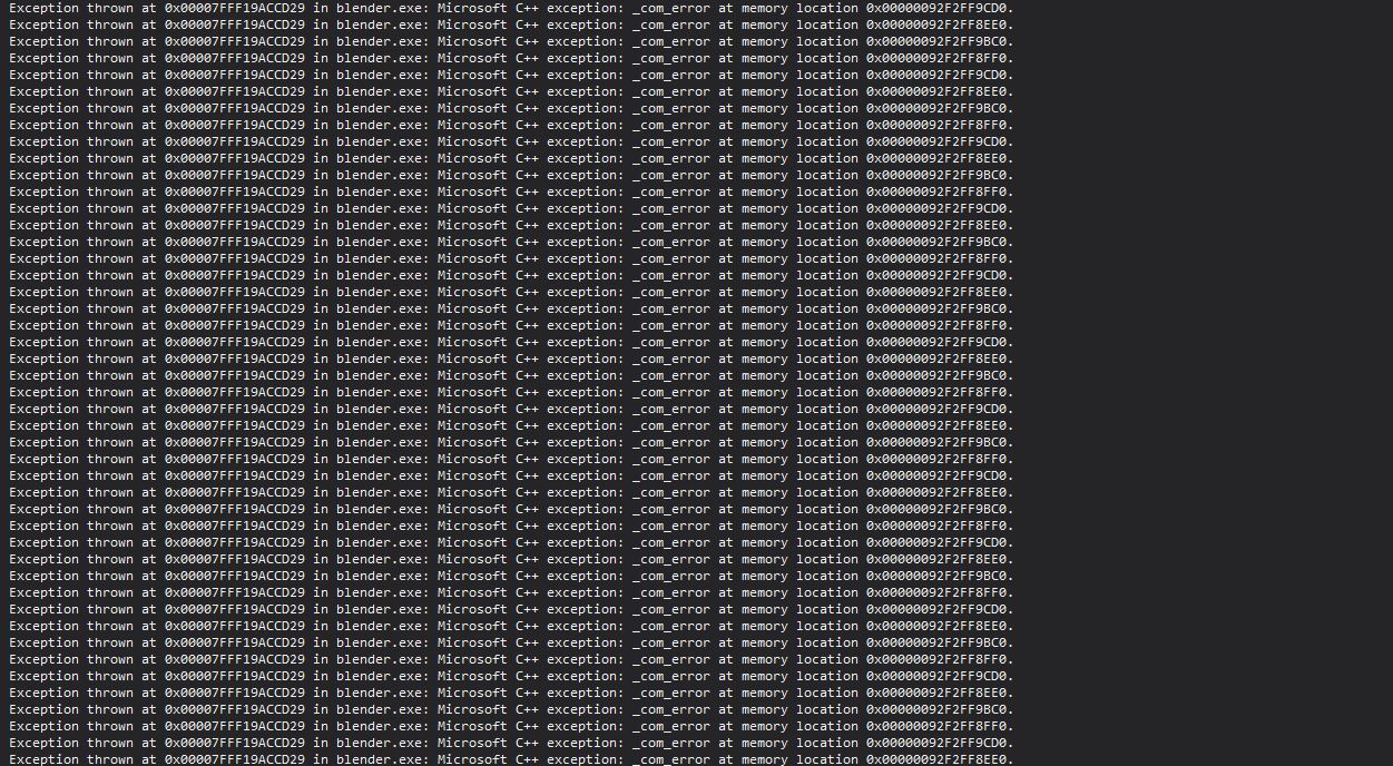 This is what VS looks like when RPR is rendering,