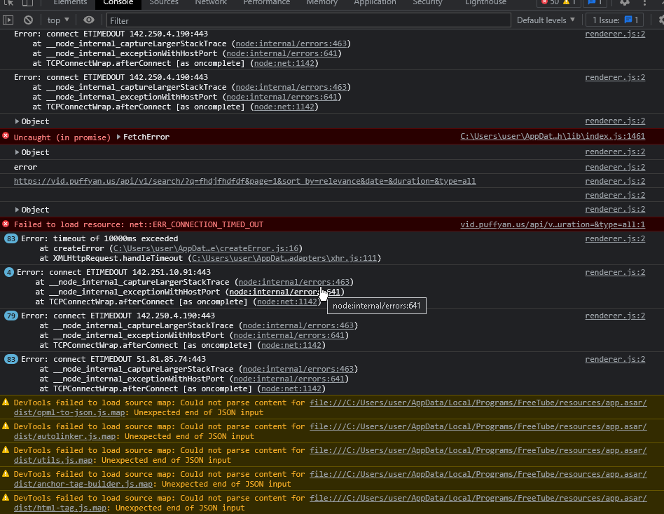 LOCAL API ERROR & Invidious API Error · Issue #1940 · FreeTubeApp ...