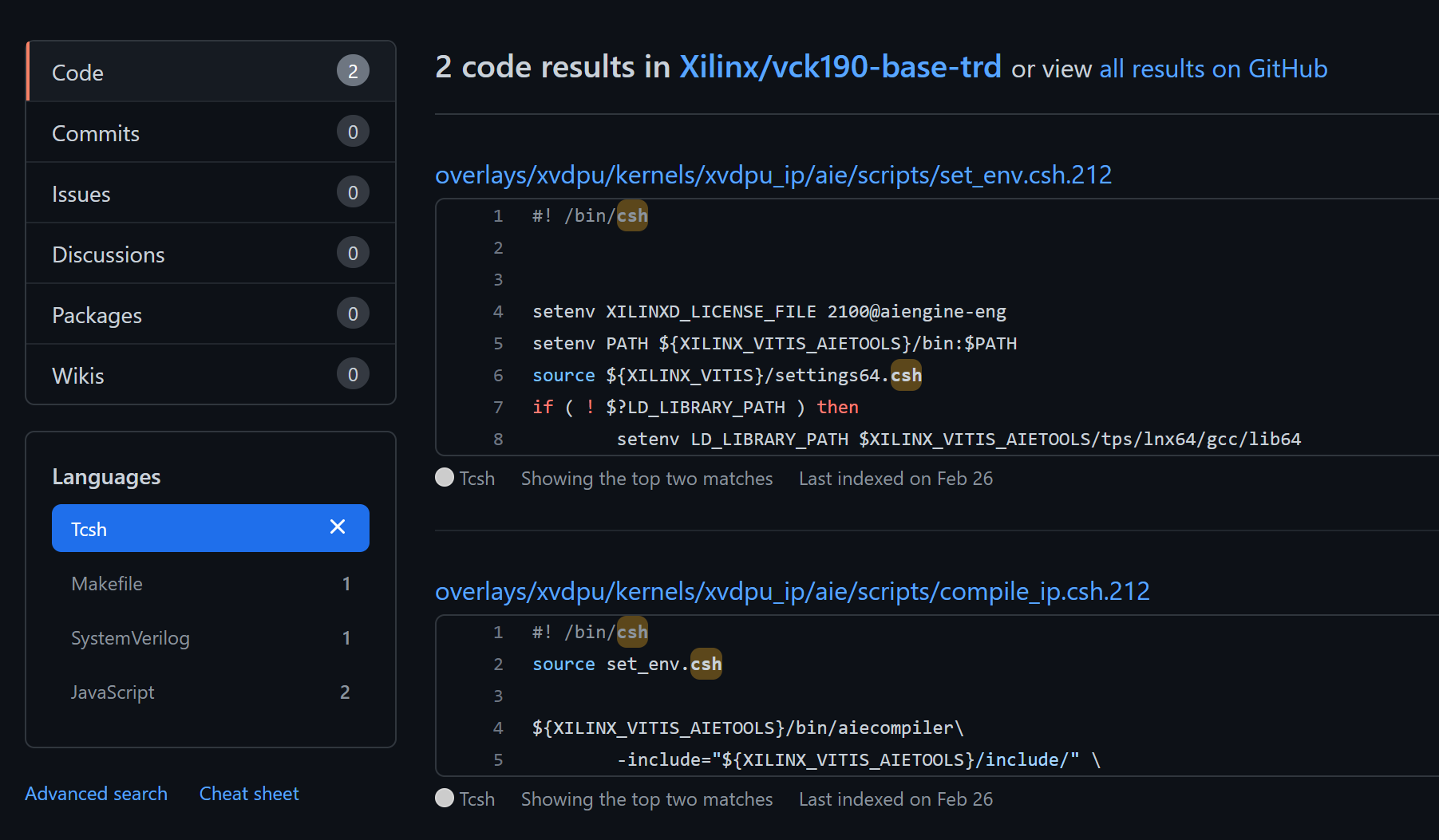 Use bash instead of csh/tcsh · Issue #4 · Xilinx/vck190-base-trd · GitHub