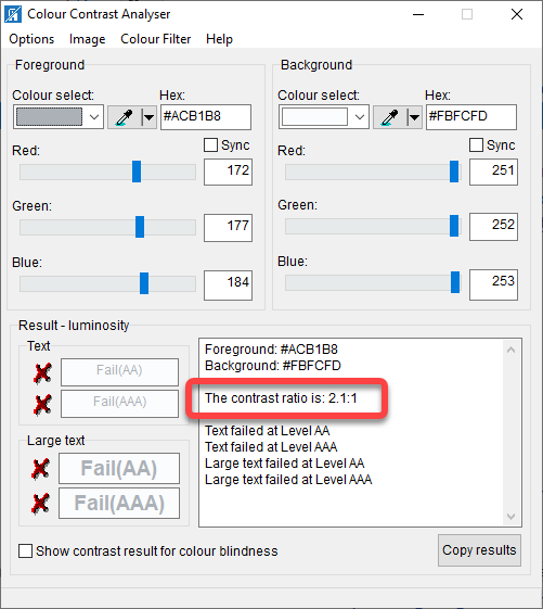 Placeholder text does not have sufficient contrast in some browsers