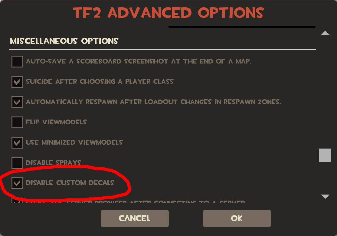 [TF2] Disable Custom Decals Option · Issue 4919 · ValveSoftware/Source
