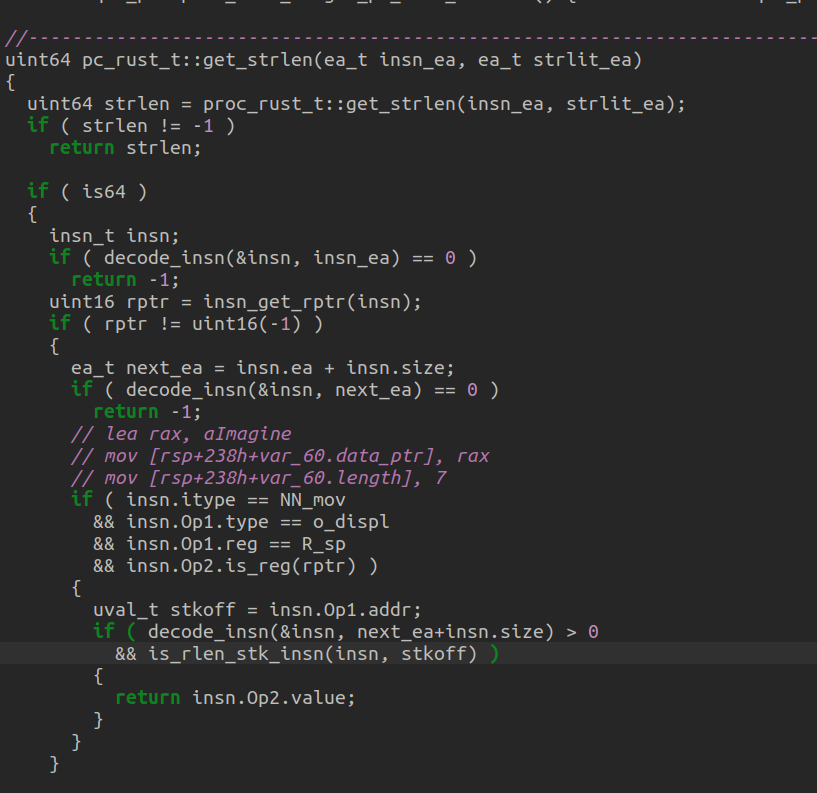 extract strings from binaries compiled from Rust · Issue 791