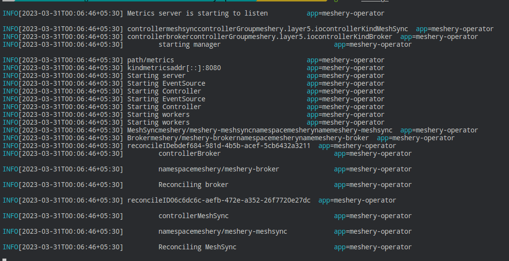 [feat] Update Logging in Meshery Operator · Issue #437 · meshery ...