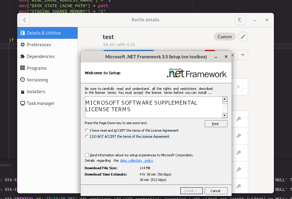 [BUG] Unable to install in the Flatpak version · Issue 864 · bottlesdevs/Bottles · GitHub