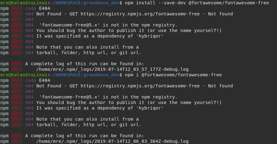 NPM not found · Issue #15263 · FortAwesome/Font-Awesome · GitHub
