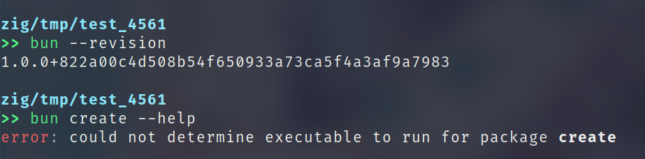 [Cli] `bun create --help` is broken · Issue #4577 · oven-sh/bun · GitHub