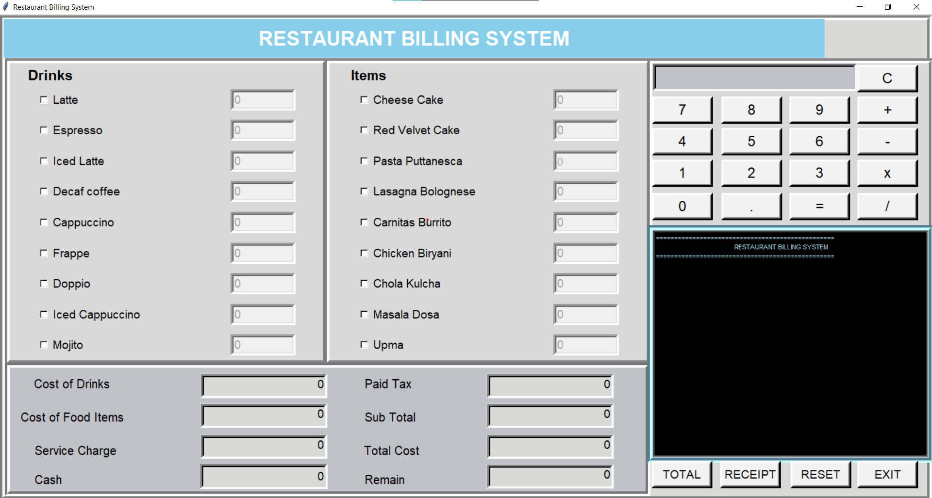 GitHub - AyushGupta2114/Resturant-Bill-Management: Software Programming ...