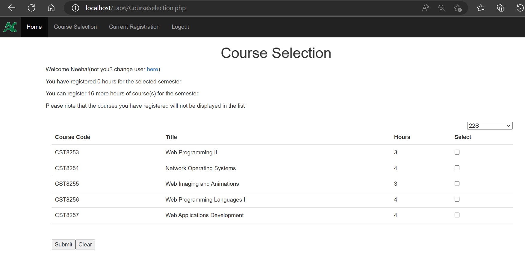 Github Neehav Course Registration A Php Application For Course