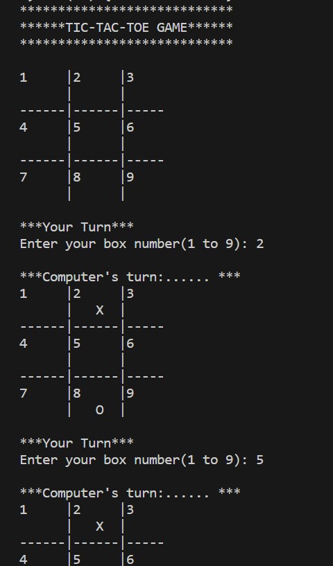 GitHub - NeehaV/Tic-Tac-Toe-Game-in-CPP: Tic Tac Toe game in C++ using ...