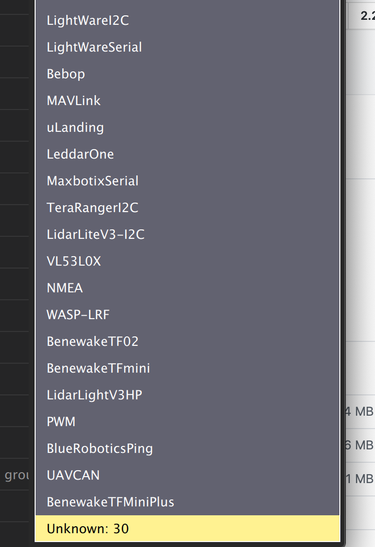 RNG1FND_TYPE list do not contain HR04 (30) list item · Issue 9277 · mavlink/qgroundcontrol · GitHub