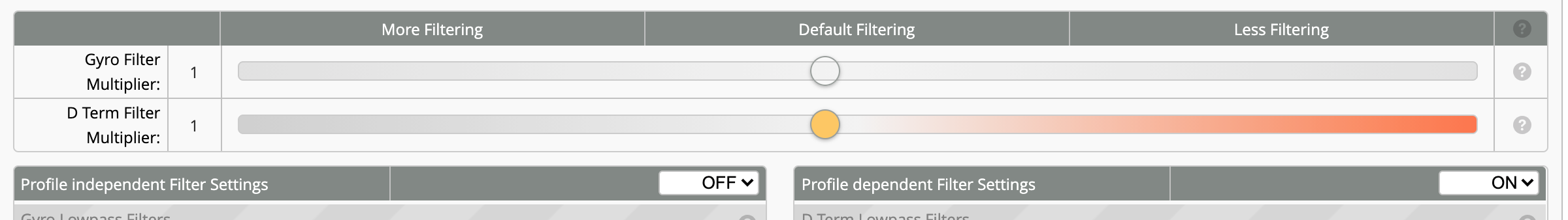 Bug or feature : Gyro filter slider always deactivated · Issue #2863 ...