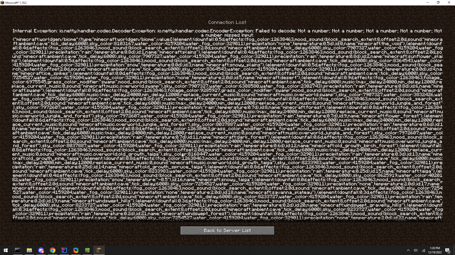 Unable to properly open minecraft server and login · Issue #719 ...