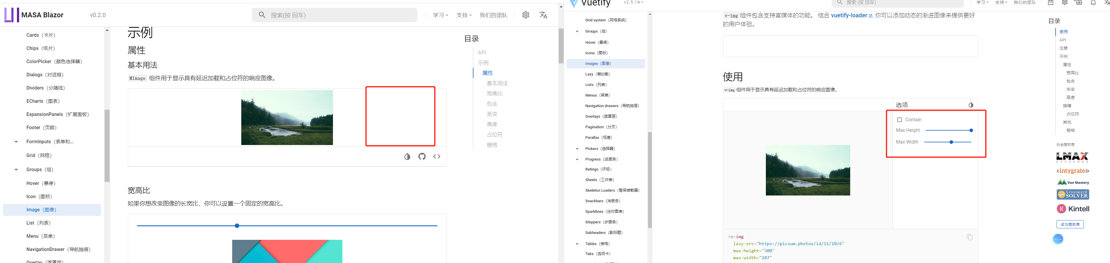 图像 - 使用示例功能不全
