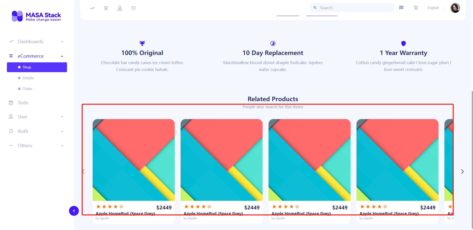 The Product At The Bottom Of The Product Details Page Is Replaced With