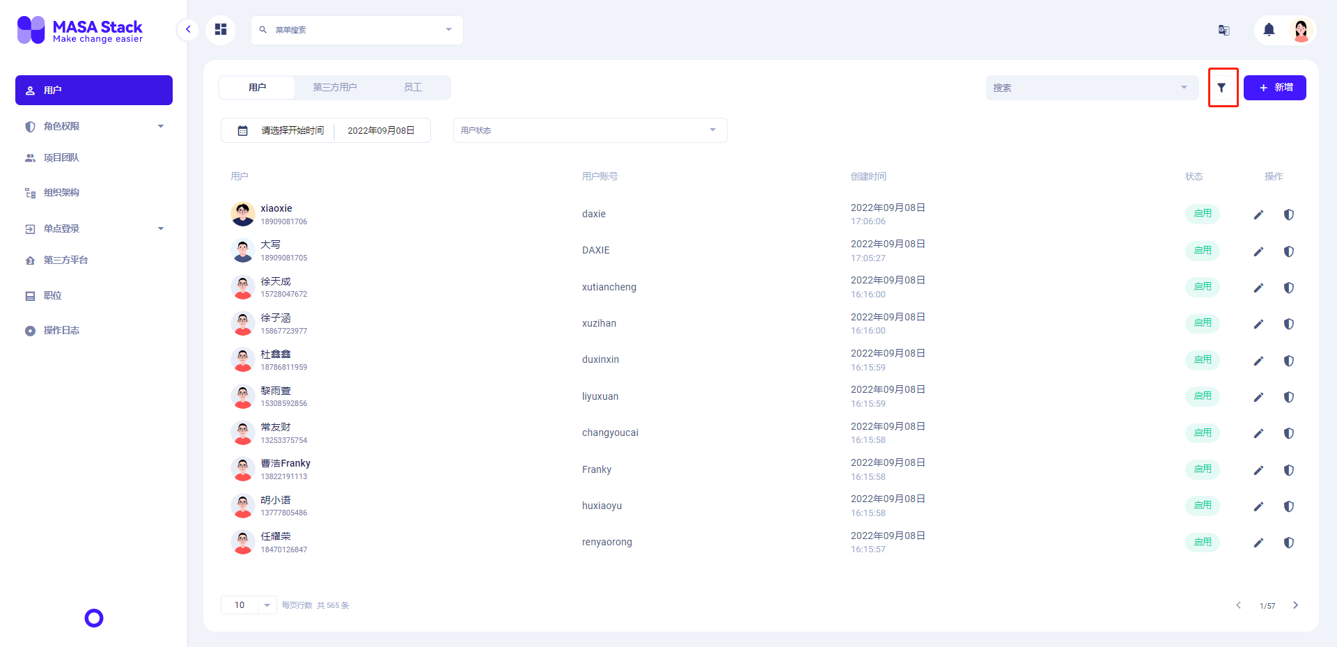 User . Advanced search button adjustments · Issue #298 · masastack/MASA ...
