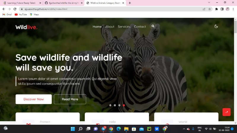 GitHub - EjjuAswitha/wildlife: this id my frt project