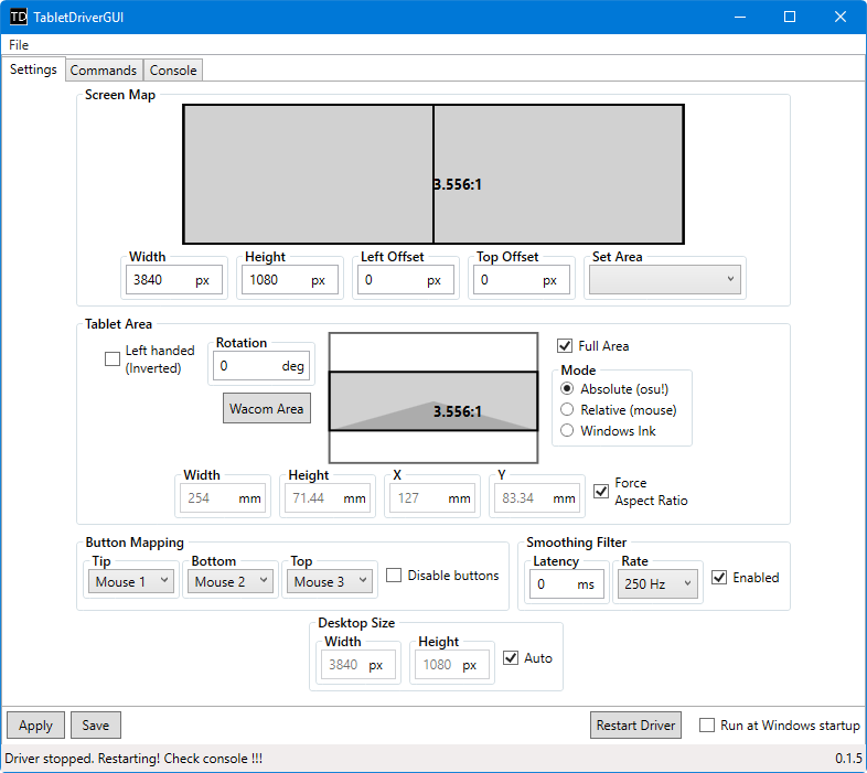 UI Inconsistencies · Issue #160 · hawku/TabletDriver · GitHub