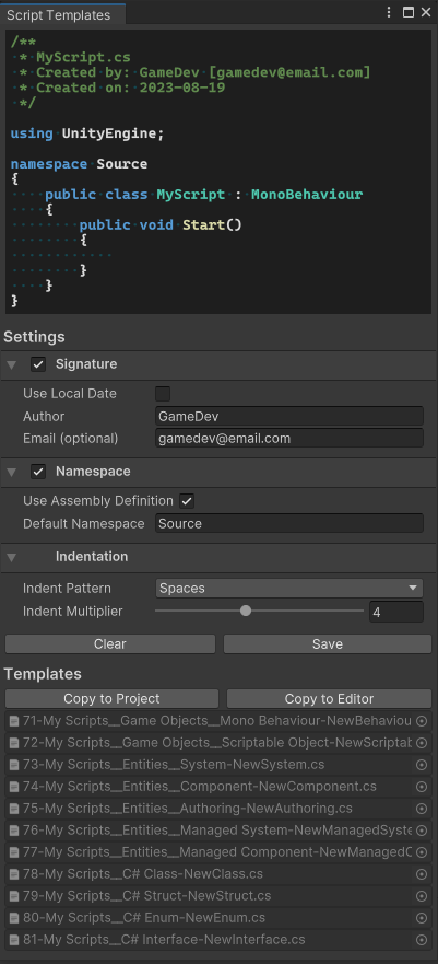 GitHub - mygamedevtools/script-template: A simple tool to create and ...