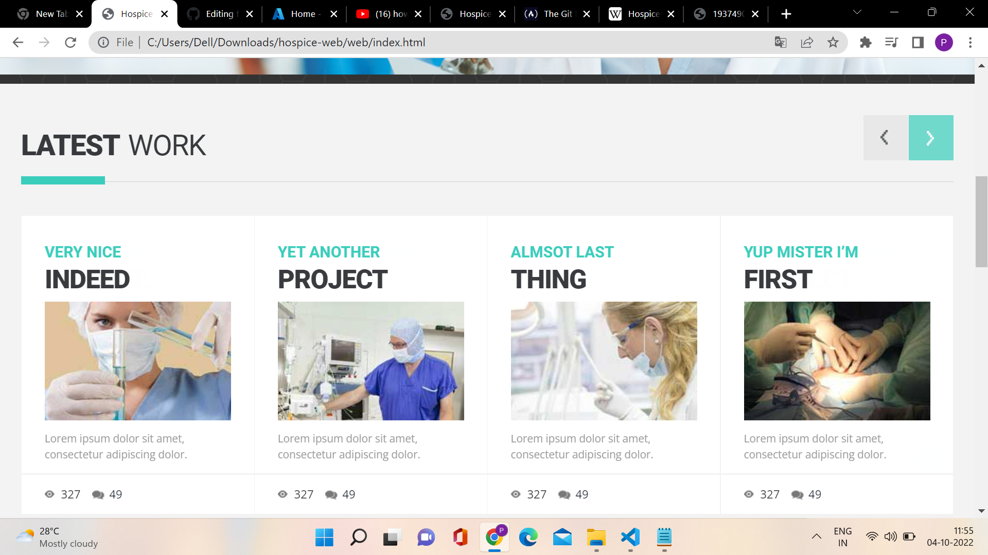 parimala09.github.io | This project is a Hospice website