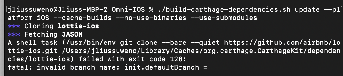 Can't Install Lottie with Carthage · Issue #1438 · airbnb/lottie-ios ...
