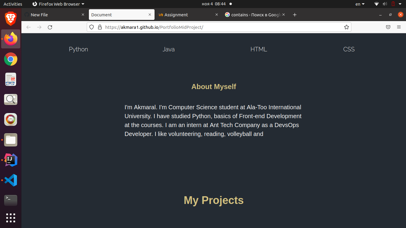 GitHub - akmara1/PortfolioMidProject