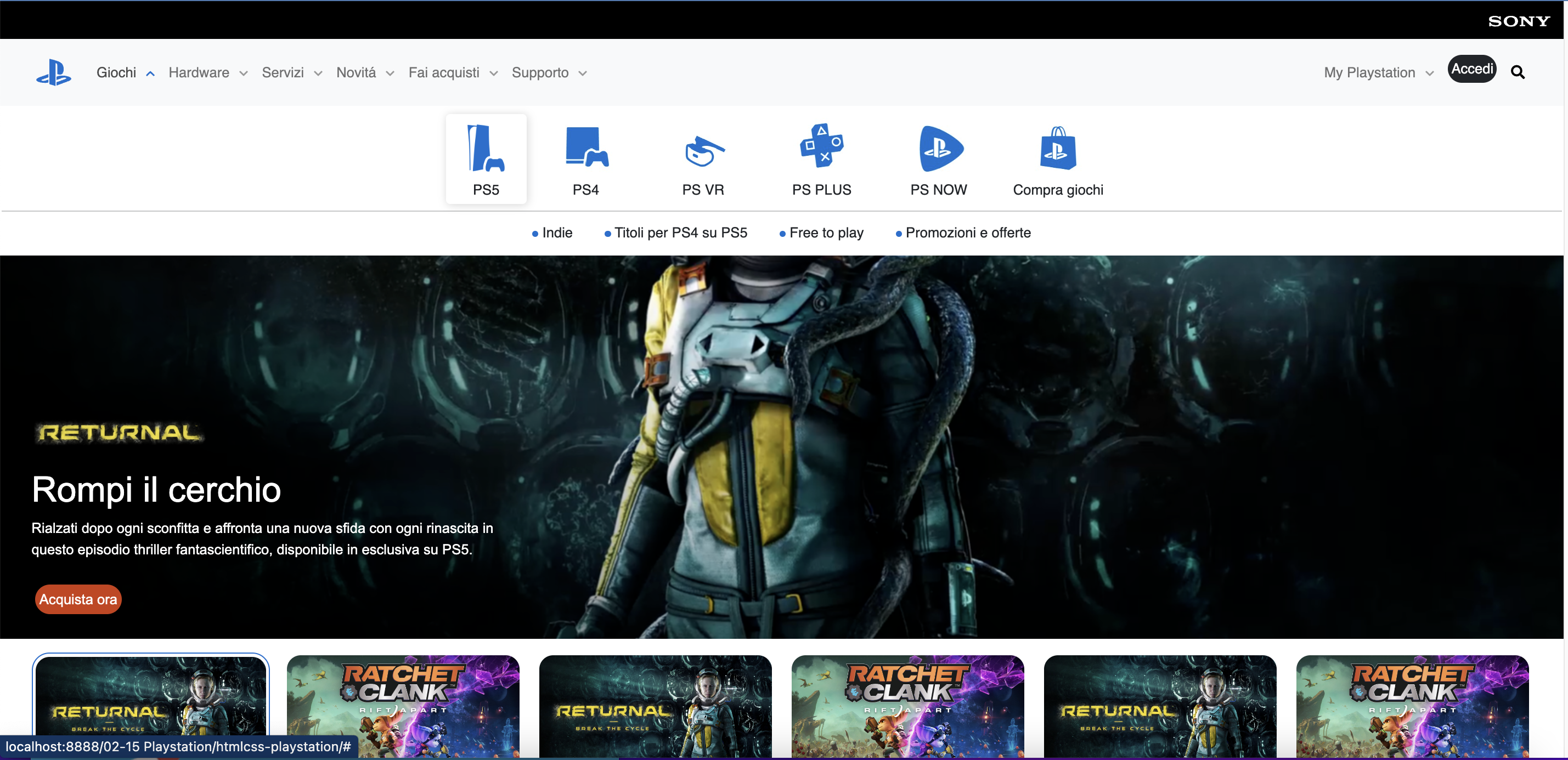 GitHub - Alessio1921/htmlcss-playstation