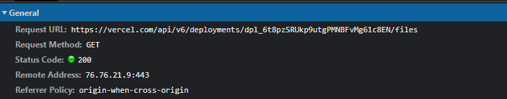 /v6/deployments/{id}/files returning empty array · vercel vercel ...