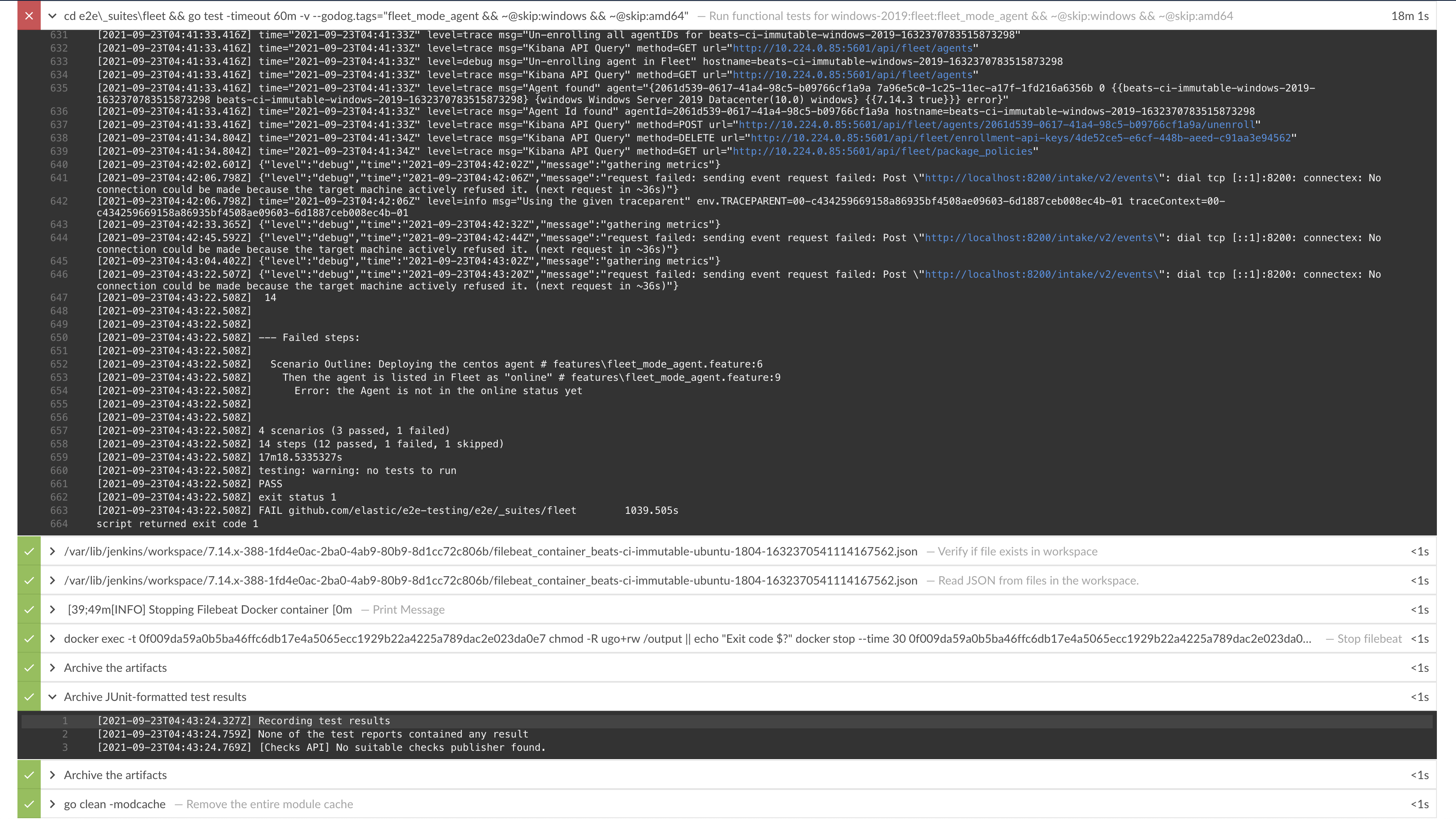 junit reporter is not working on Windows workers · Issue 1612