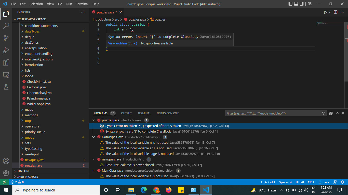 IDE not recognizing loops · Issue #148775 · microsoft/vscode · GitHub