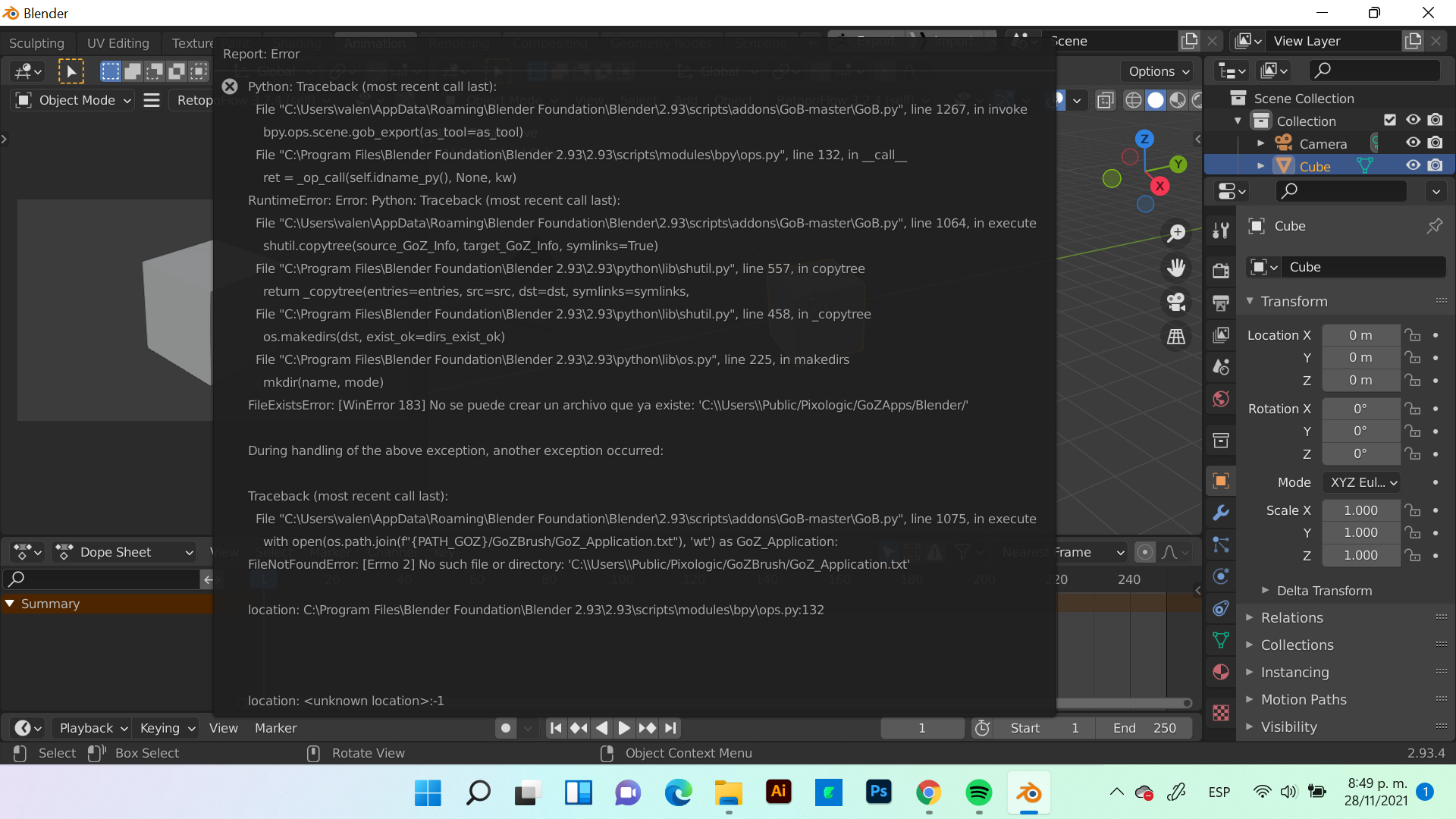 Gob Problem · Issue #59 · JoseConseco/GoB · GitHub