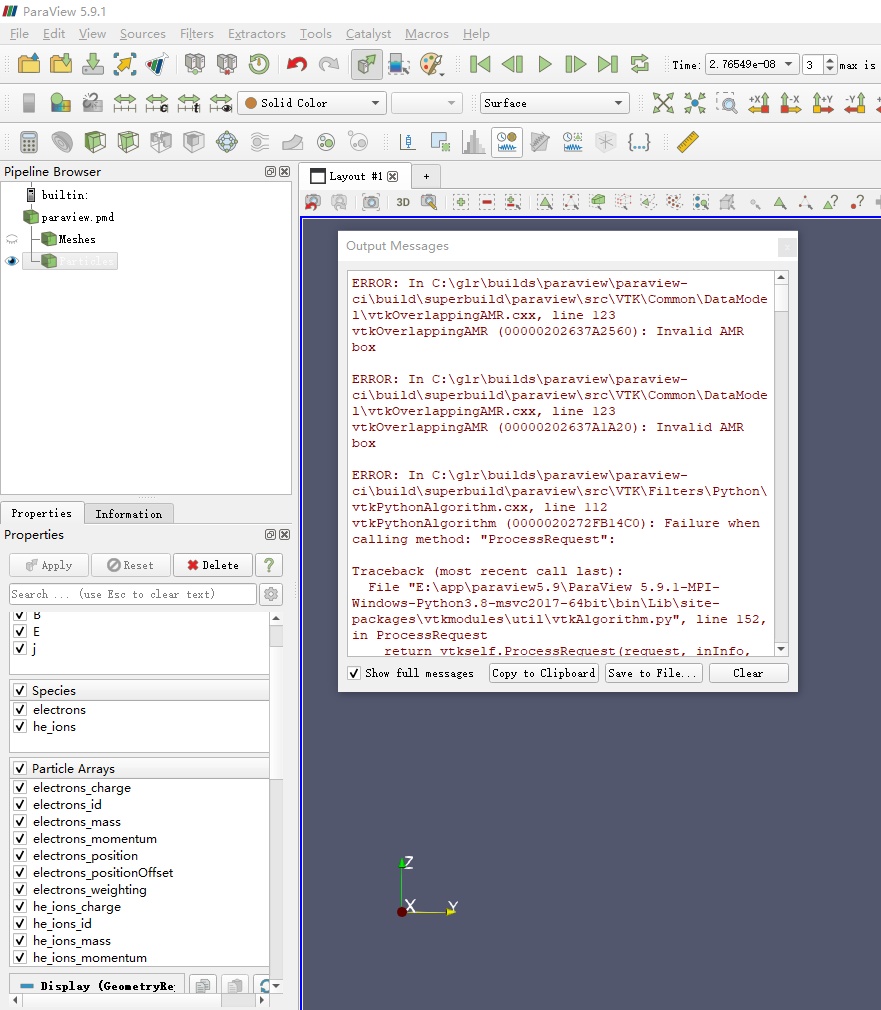 paraview post processing problem · Issue #3525 · ECP-WarpX/WarpX · GitHub