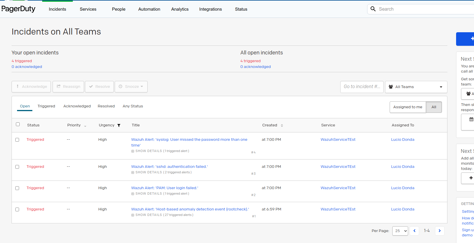 PagerDuty integration not working fails to send alerts to PagerDuty