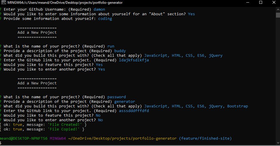 GitHub - Damon-Hansen/portfolio-generator