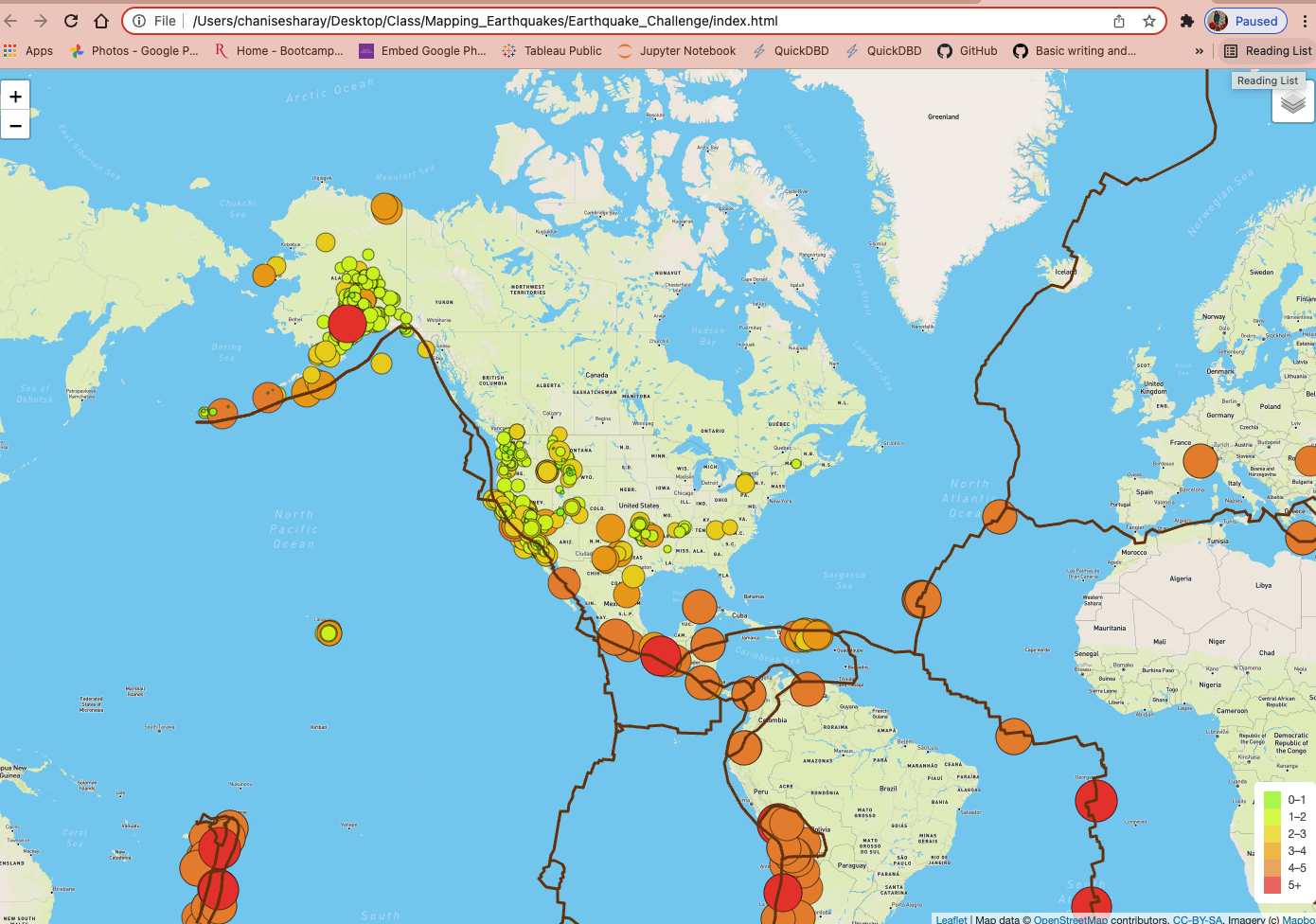 GitHub - ChaniseS/Mapping_Earthquakes