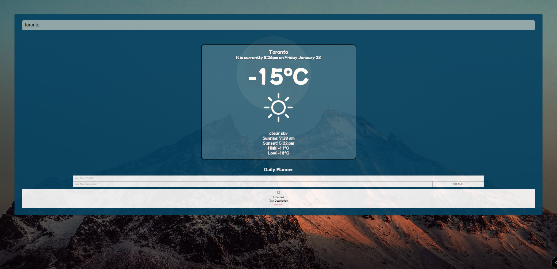 GitHub - Robertreisdev/DailyPlanner: A web app with a clean focused ...