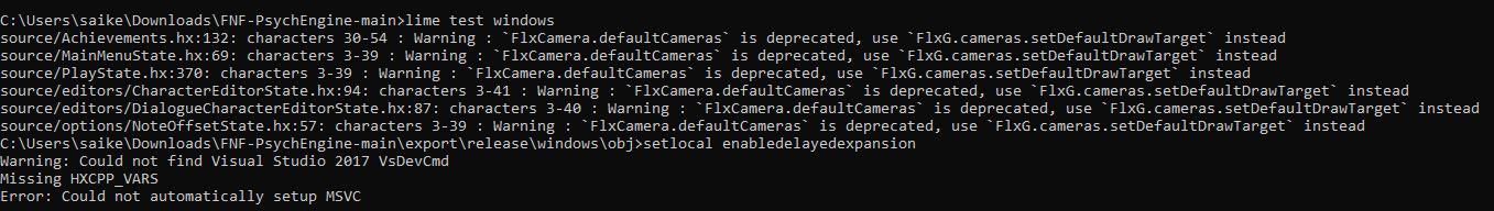 lime test windows error · Issue #9624 · ShadowMario/FNF-PsychEngine ...