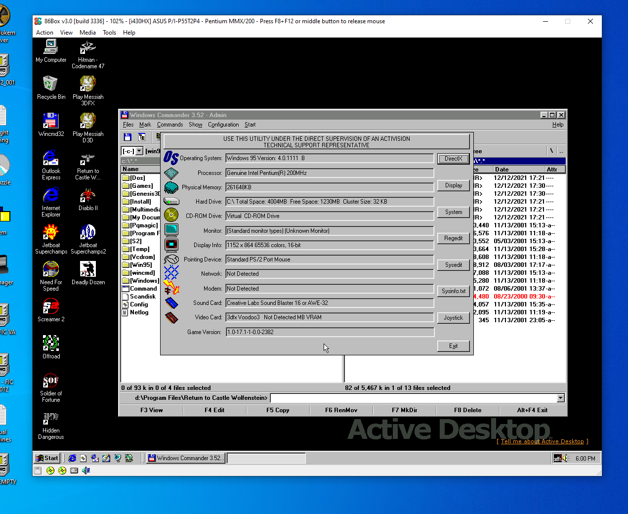 Return To Castle Wolfenstein `sysinfo.exe` does not detect the size of ...