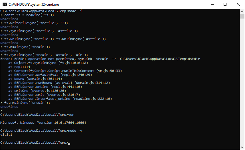 node 8.8.1