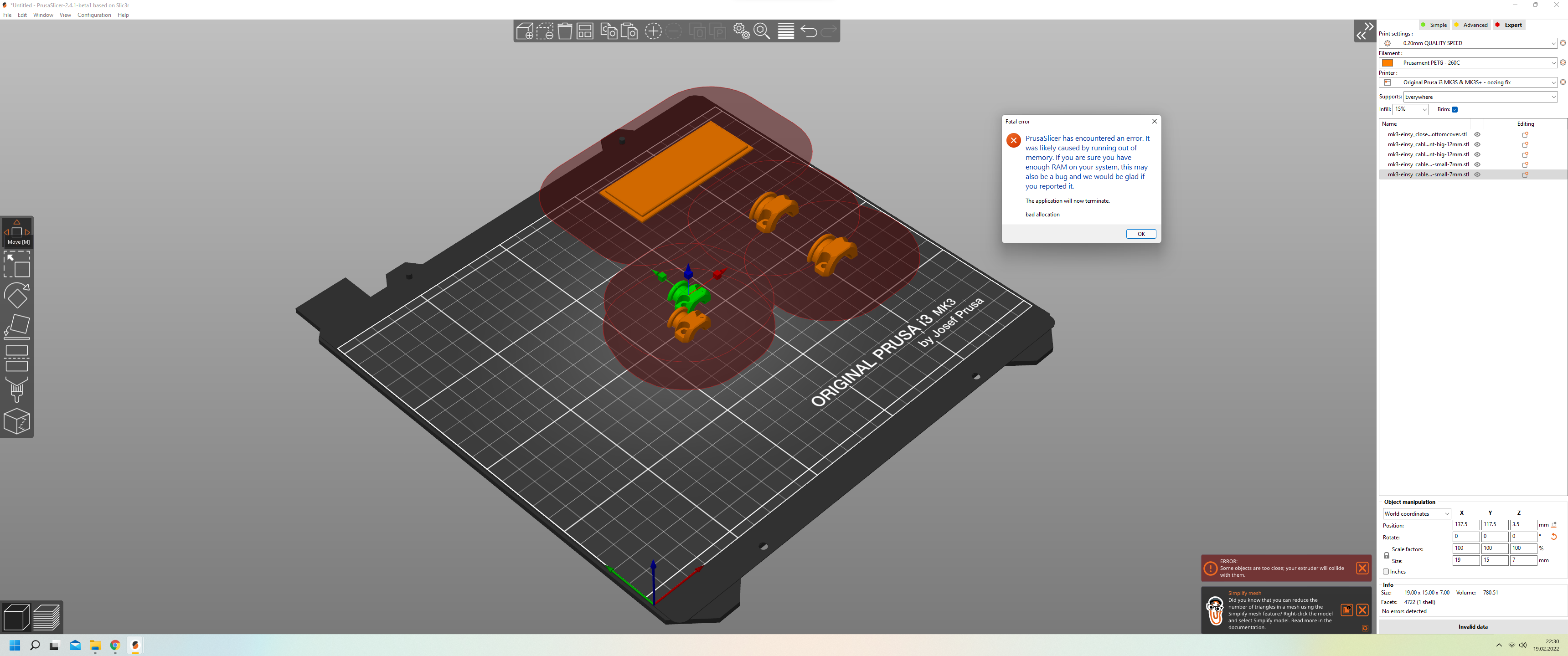 Prusaslicer running out of RAM memory · Issue #7946 · prusa3d ...