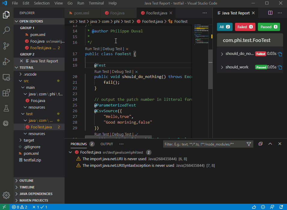 Cannot run JUnit5' test if the method has comment (//) above it · Issue ...