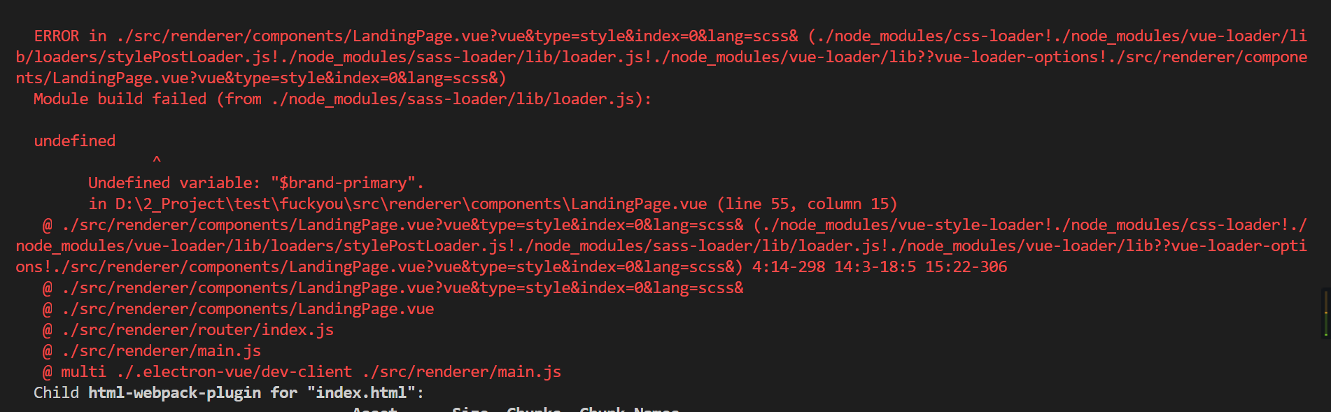 global scss throw error · Issue 848 · SimulatedGREG/electronvue · GitHub