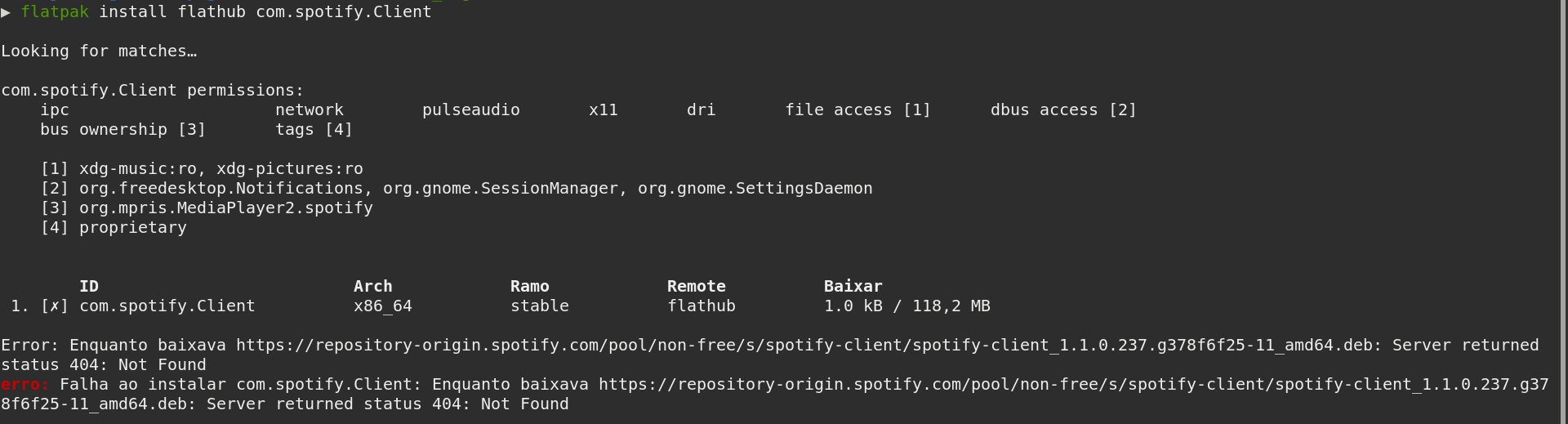Not installing on Fedora 30 · Issue #78 · flathub/com.spotify.Client ...